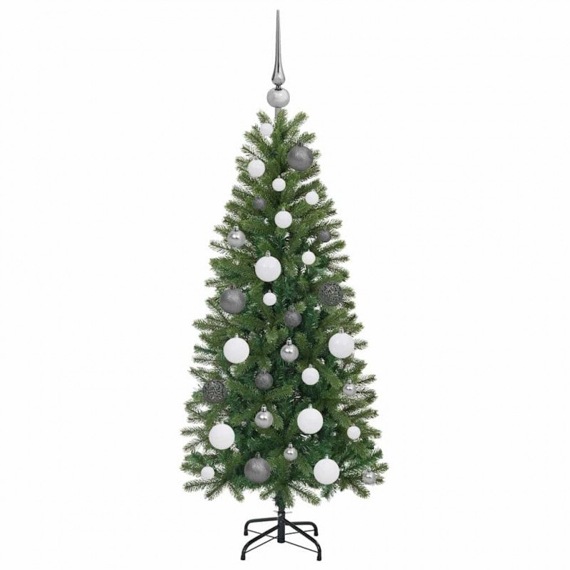 Sztuczna choinka z 150 diodami LED Zielony 120 cm PE i PVC