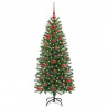 Sztuczna choinka z 150 diodami LED Zielony 120 cm PE i PVC
