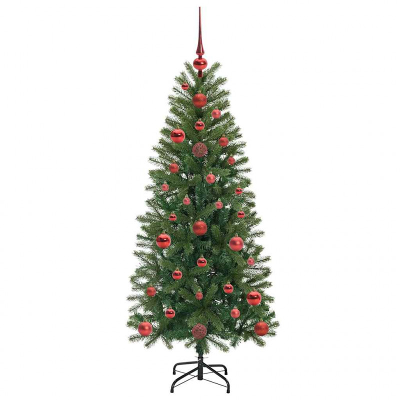 Sztuczna choinka z 150 diodami LED Zielony 120 cm PE i PVC
