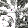 Sztuczna choinka z podstawą Biały 210 cm PVC, Metal i Plastik