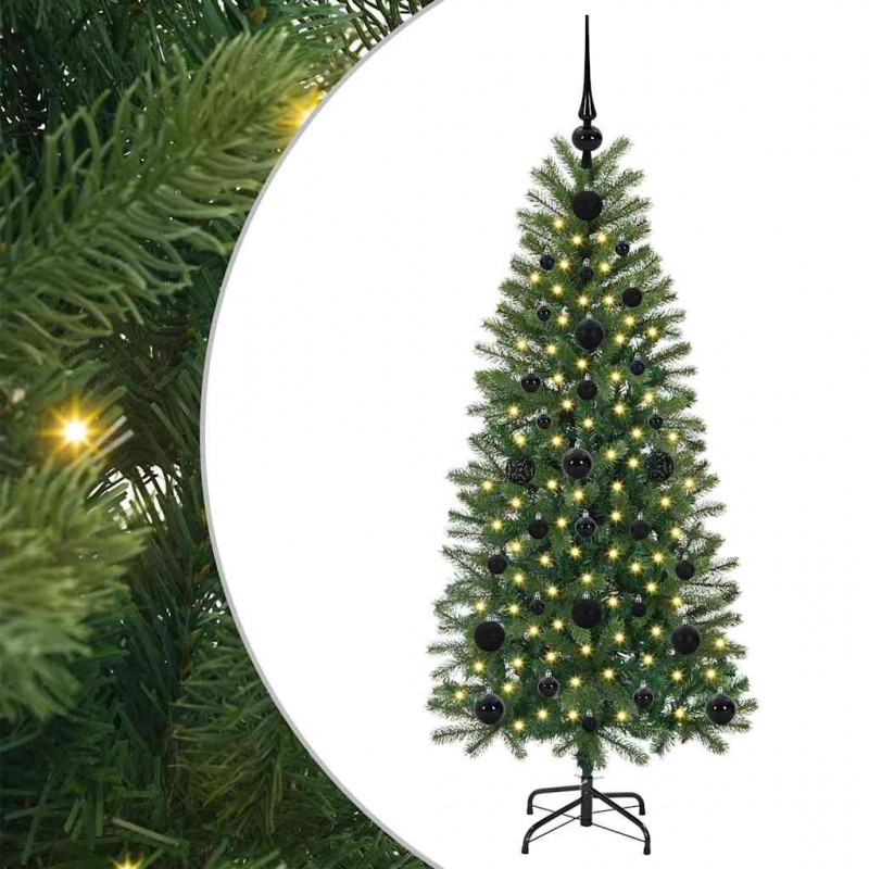 Sztuczna choinka z 150 diodami LED Zielony 120 cm PE i PVC