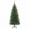 Sztuczna choinka z 150 diodami LED Zielony 120 cm PE i PVC