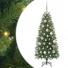 Sztuczna choinka z 150 diodami LED Zielony 120 cm PE i PVC