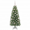 Sztuczna choinka z 150 diodami LED Zielony 120 cm PE i PVC