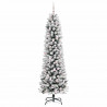 Sztuczna choinka z podstawą Biały 210 cm PVC, Metal i Plastik