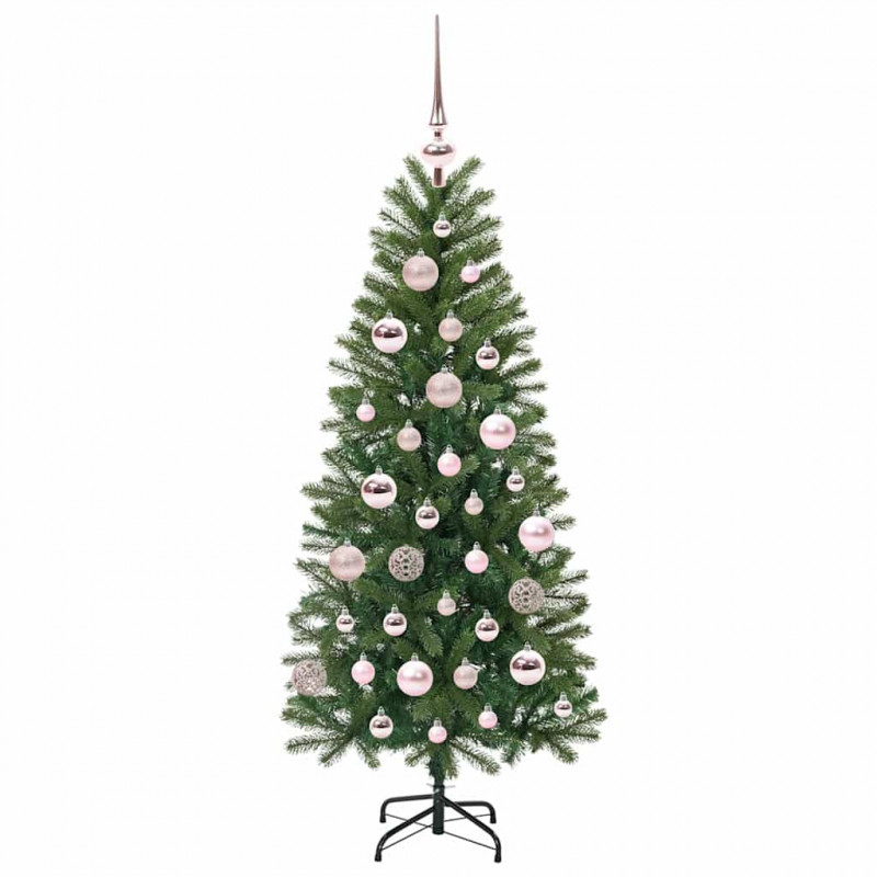 Sztuczna choinka z 150 diodami LED Zielony 120 cm PE i PVC
