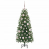 Sztuczna choinka z 150 diodami LED Zielony 120 cm PE i PVC