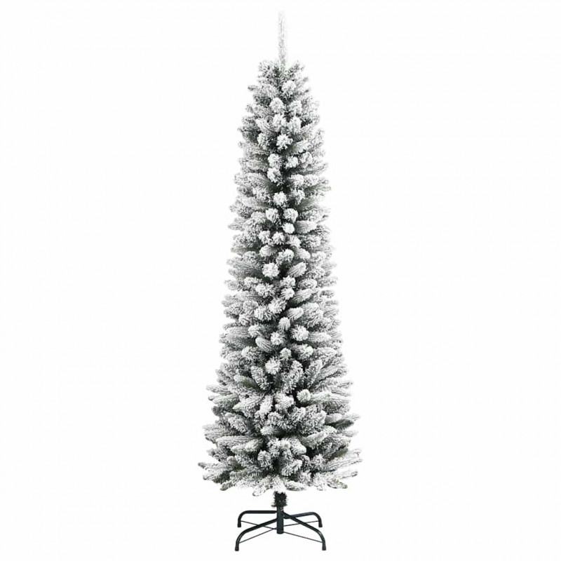 Sztuczna choinka z podstawą Biały 210 cm PVC, Metal i Plastik