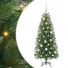 Sztuczna choinka z 150 diodami LED Zielony 120 cm PE i PVC