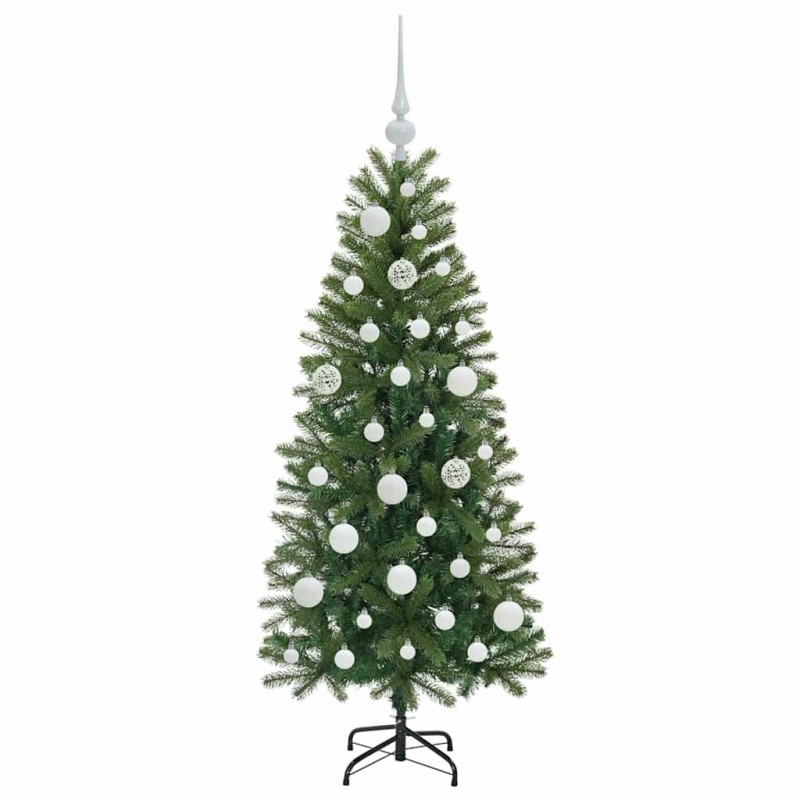 Sztuczna choinka z 150 diodami LED Zielony 120 cm PE i PVC