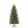 Sztuczna choinka z 150 diodami LED Zielony 120 cm PE i PVC