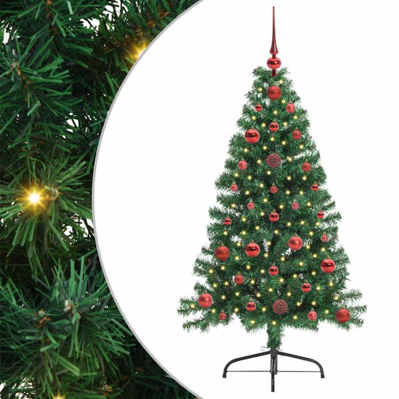 Sztuczna choinka z oświetleniem na Boże Narodzenie 120 cm PVC