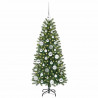 Sztuczna choinka z 150 diodami LED Zielony 120 cm PE i PVC