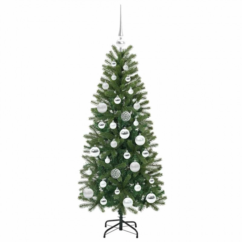 Sztuczna choinka z 150 diodami LED Zielony 120 cm PE i PVC
