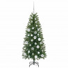 Sztuczna choinka z 150 diodami LED Zielony 120 cm PE i PVC