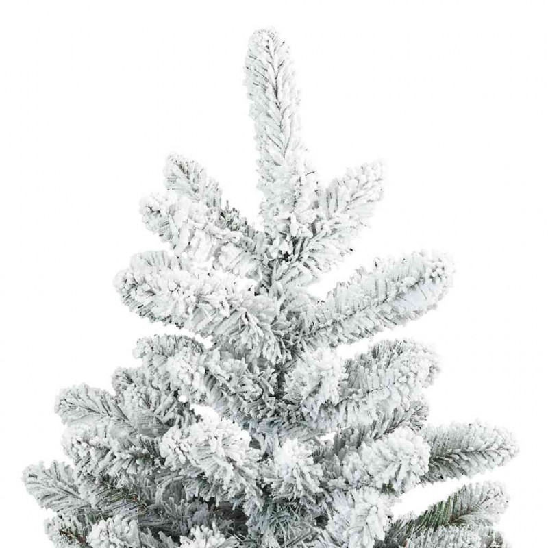 Sztuczna choinka z zawiasami z podstawą Biały 150 cm PVC i stal