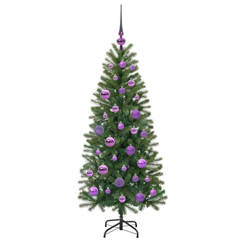 Sztuczna choinka z 150 diodami LED Zielony 120 cm PE i PVC