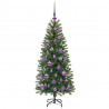 Sztuczna choinka z 150 diodami LED Zielony 120 cm PE i PVC
