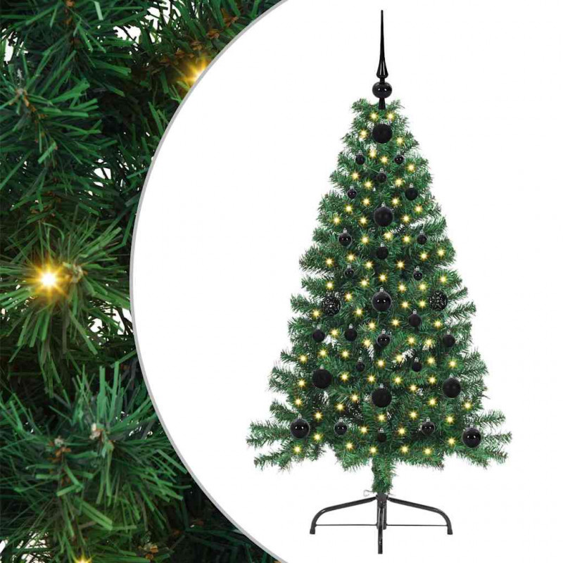 Sztuczna choinka z oświetleniem na Boże Narodzenie 120 cm PVC