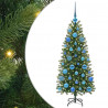Sztuczna choinka z 150 diodami LED Zielony 120 cm PE i PVC