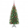 Sztuczna choinka z 150 diodami LED Zielony 120 cm PE i PVC