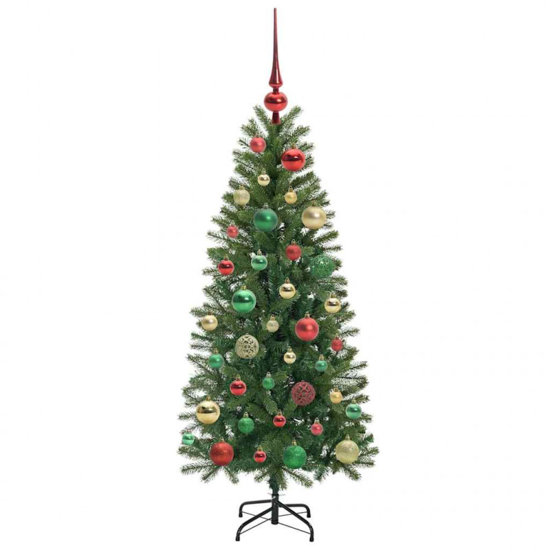 Sztuczna choinka z 150 diodami LED Zielony 120 cm PE i PVC