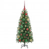 Sztuczna choinka z 150 diodami LED Zielony 120 cm PE i PVC