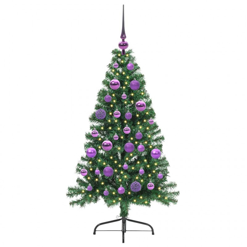 Sztuczna choinka z oświetleniem na Boże Narodzenie 120 cm PVC