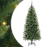 Sztuczna choinka z 150 diodami LED Zielony 150 cm PE i PVC