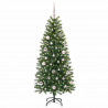 Sztuczna choinka z 150 diodami LED Zielony 150 cm PE i PVC