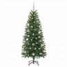 Sztuczna choinka z 150 diodami LED Zielony 150 cm PE i PVC