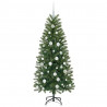 Sztuczna choinka z 150 diodami LED Zielony 150 cm PE i PVC