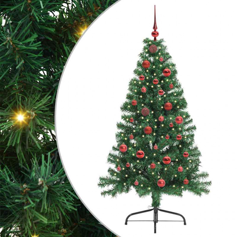 Sztuczna choinka z oświetleniem na Boże Narodzenie 150 cm PVC