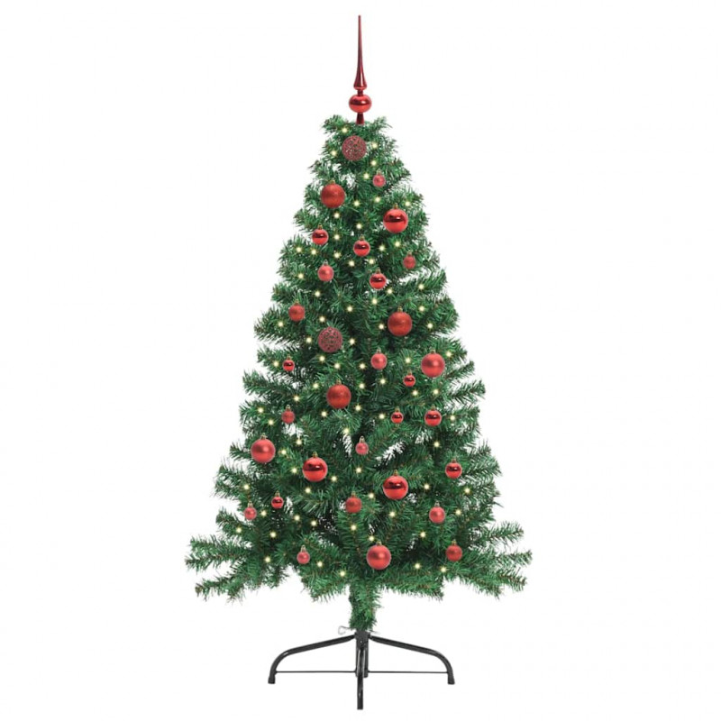 Sztuczna choinka z oświetleniem na Boże Narodzenie 150 cm PVC