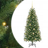 Sztuczna choinka z 150 diodami LED Zielony 150 cm PE i PVC