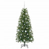 Sztuczna choinka z 150 diodami LED Zielony 150 cm PE i PVC