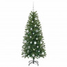 Sztuczna choinka z 150 diodami LED Zielony 150 cm PE i PVC
