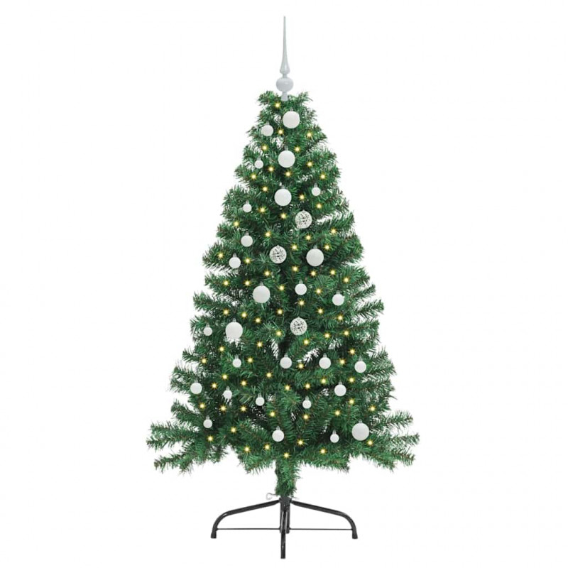 Sztuczna choinka z oświetleniem na Boże Narodzenie 150 cm PVC