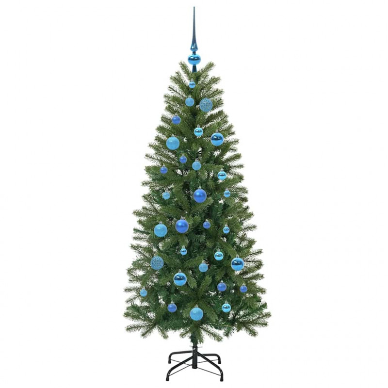 Sztuczna choinka z 150 diodami LED Zielony 150 cm PE i PVC