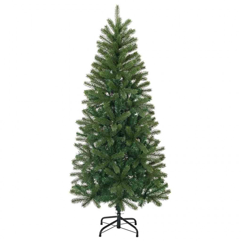Sztuczna choinka z 150 diodami LED Zielony 150 cm PE i PVC