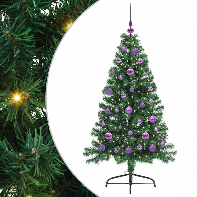 Sztuczna choinka z oświetleniem na Boże Narodzenie 150 cm PVC