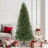 Sztuczna choinka z 300 diodami LED Zielony 180 cm PE i PVC