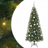 Sztuczna choinka z 300 diodami LED Zielony 180 cm PE i PVC