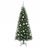 Sztuczna choinka z 300 diodami LED Zielony 180 cm PE i PVC