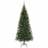 Sztuczna choinka z 300 diodami LED Zielony 180 cm PE i PVC
