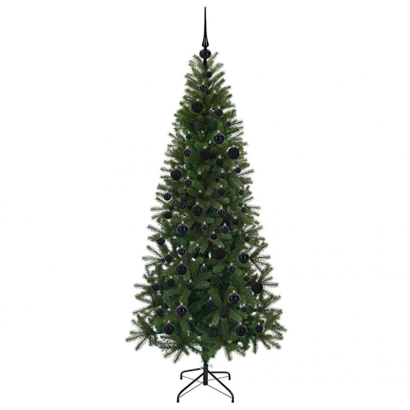 Sztuczna choinka z 300 diodami LED Zielony 180 cm PE i PVC