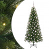 Sztuczna choinka z 300 diodami LED Zielony 180 cm PE i PVC