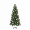 Sztuczna choinka z 300 diodami LED Zielony 180 cm PE i PVC