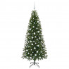 Sztuczna choinka z 300 diodami LED Zielony 180 cm PE i PVC