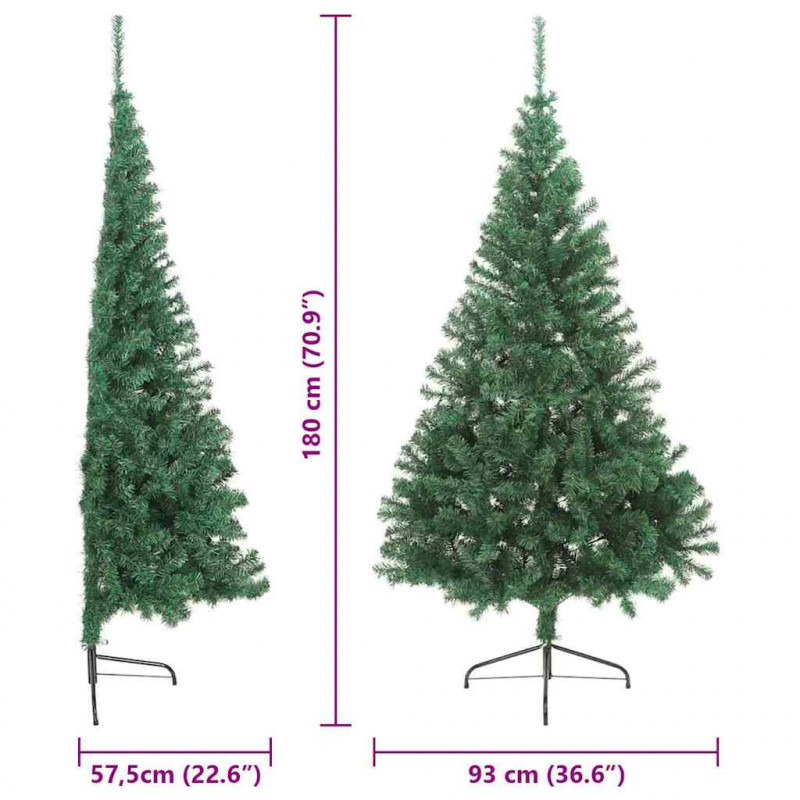 Sztuczna choinka z oświetleniem na Boże Narodzenie 180 cm PVC